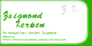 zsigmond kerpen business card